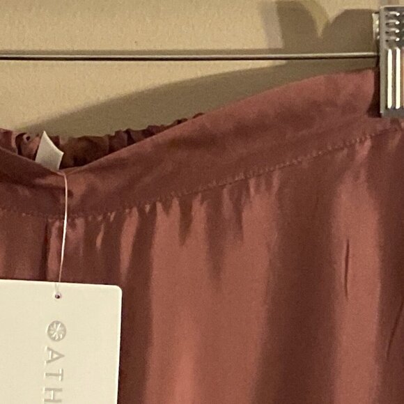 ATHLETA Calm Cool Pant Rose Pink Wide Leg Elastic Waist Pocket Med NWT MSRP $99 - Picture 2 of 12
